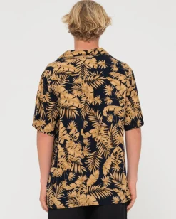 Night Swim Short Sleeve Printed Shirt | Rusty Hot
