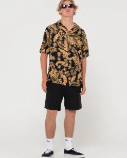 Night Swim Short Sleeve Printed Shirt | Rusty Hot