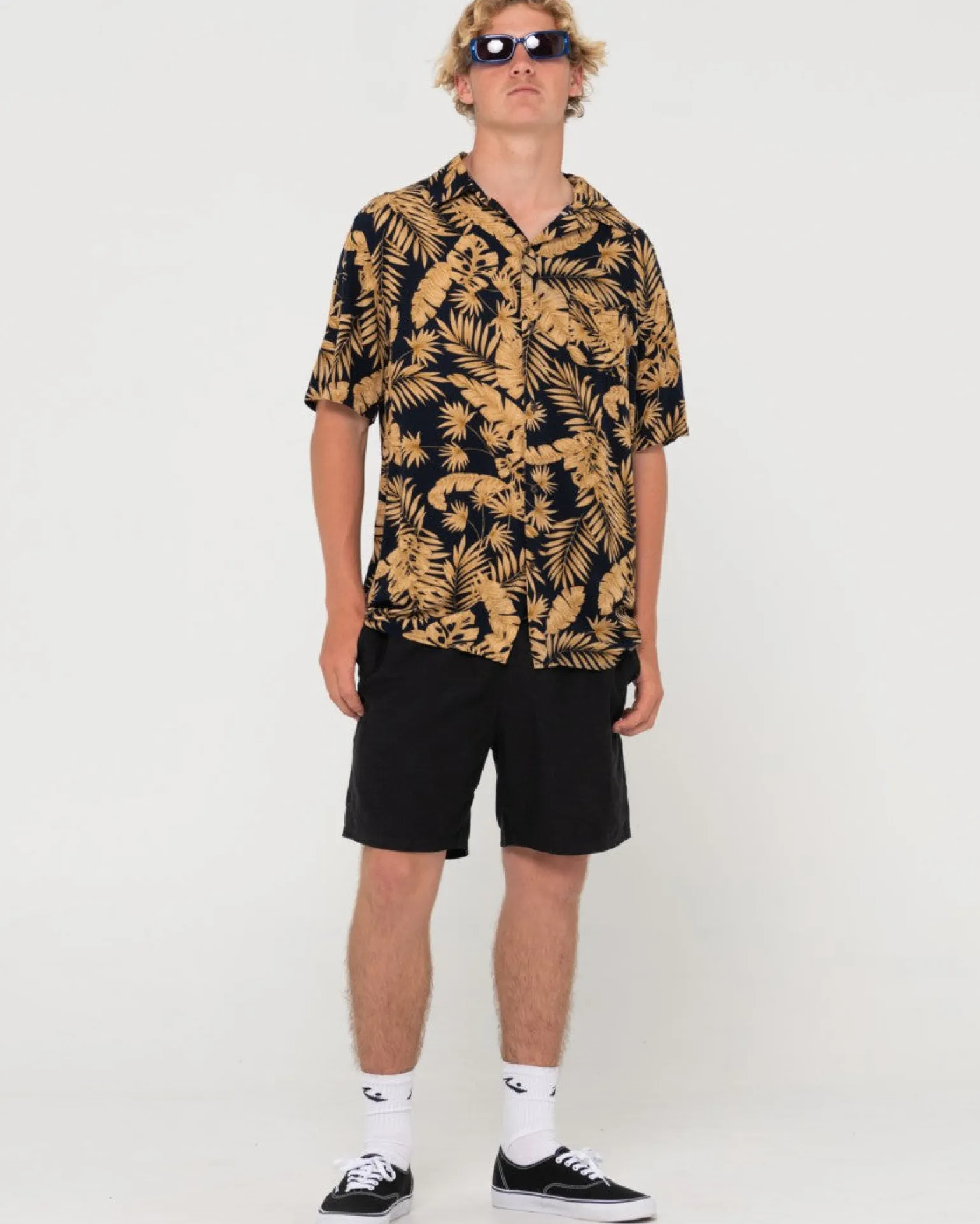 Night Swim Short Sleeve Printed Shirt | Rusty Hot
