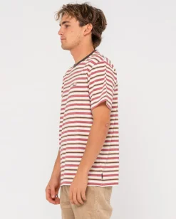 Noble Short Sleeve Striped Tee | Rusty Hot