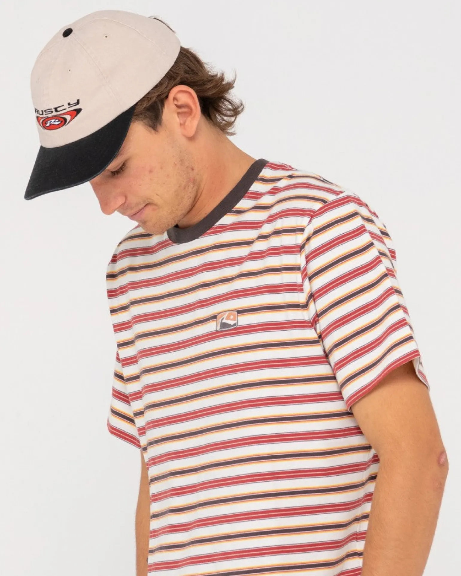 Noble Short Sleeve Striped Tee | Rusty Hot