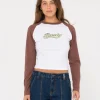 Norty Long Sleeve Raglan Baby Tee | Rusty Best