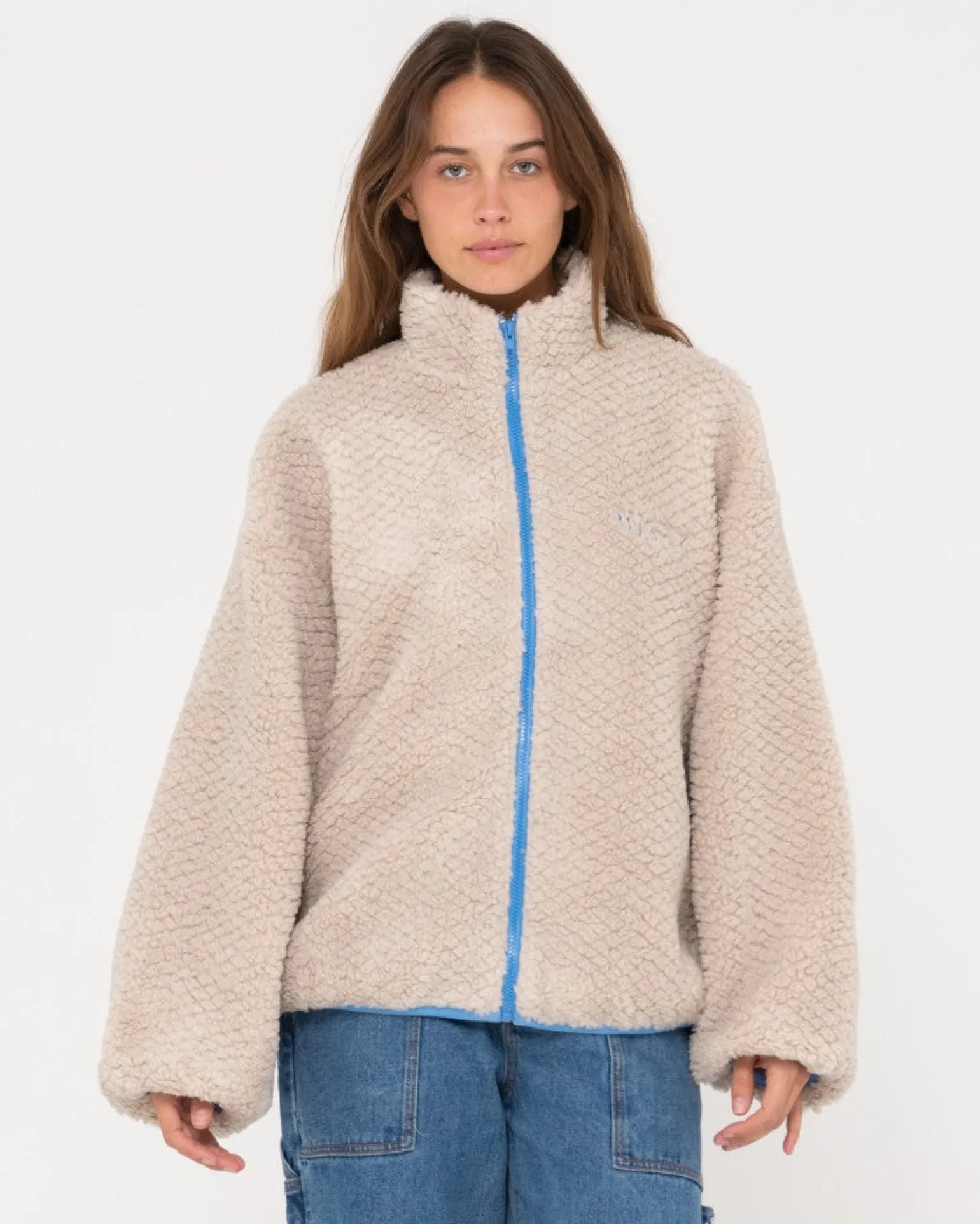 Ollie Sherpa Zip Through Fleece | Rusty Flash Sale