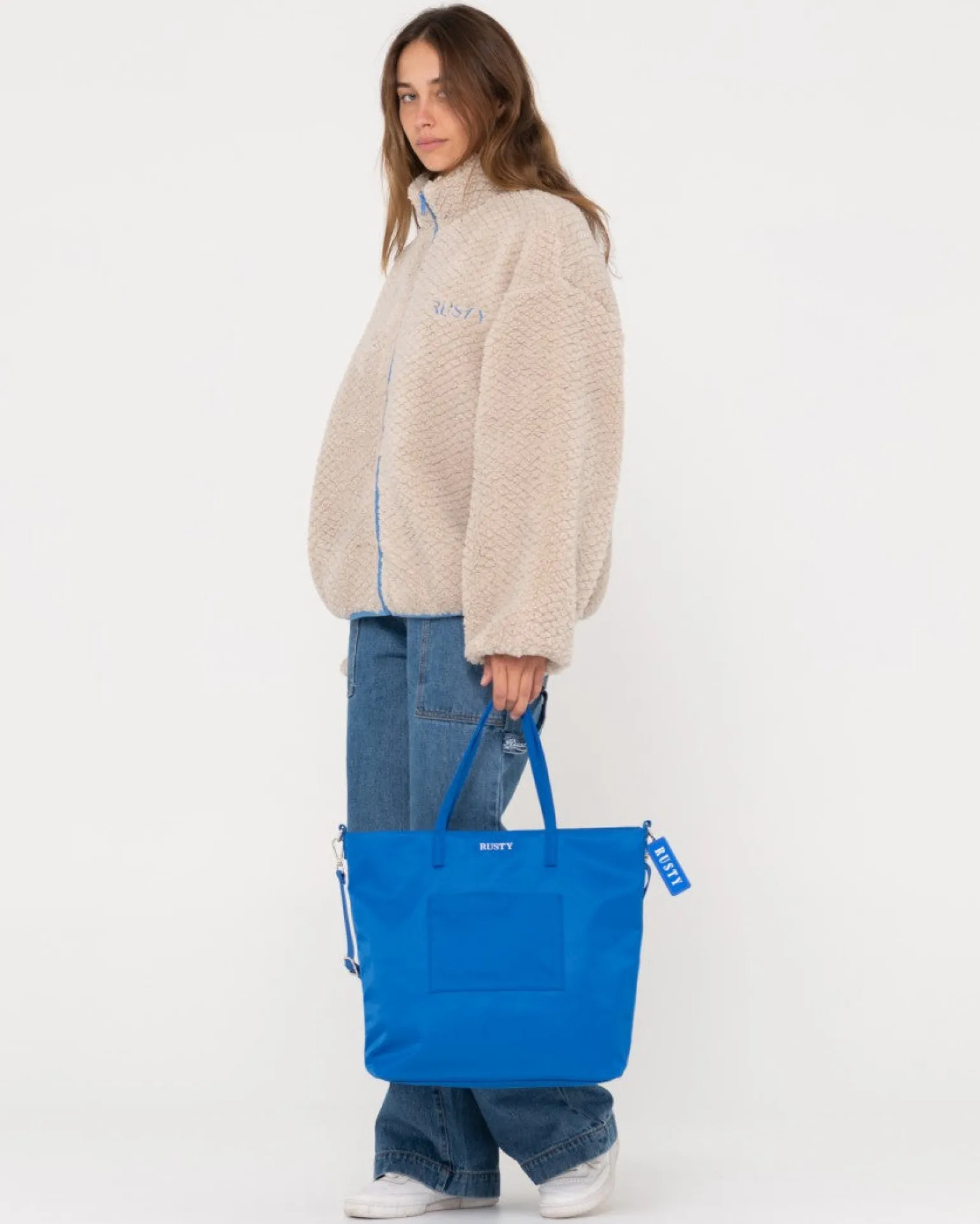 Ollie Sherpa Zip Through Fleece | Rusty Flash Sale
