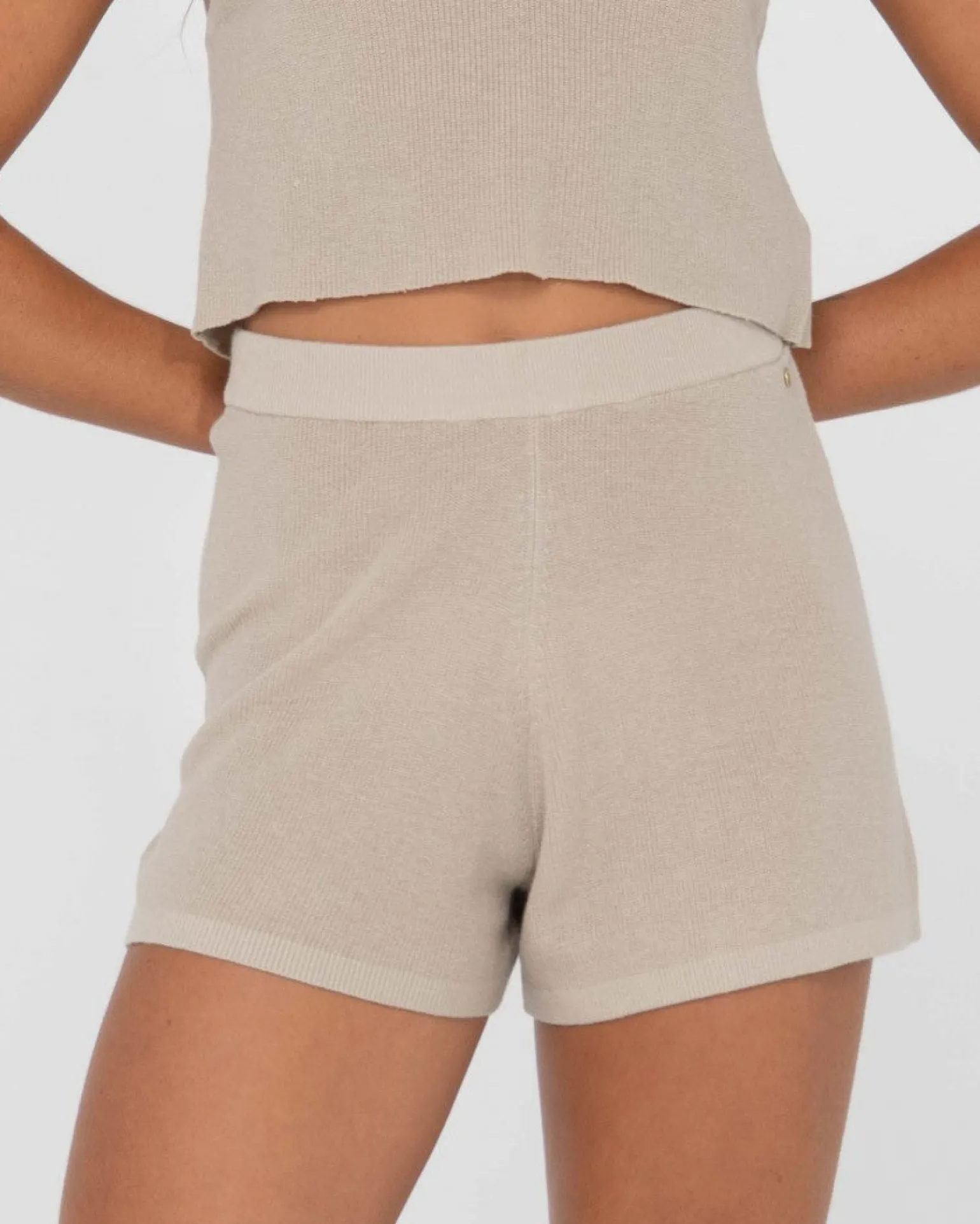 Ophelia High Waisted Knit Short | Rusty Hot