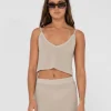 Ophelia Relaxed Knit Cropped Cami | Rusty Discount