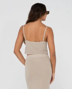 Ophelia Relaxed Knit Cropped Cami | Rusty Discount