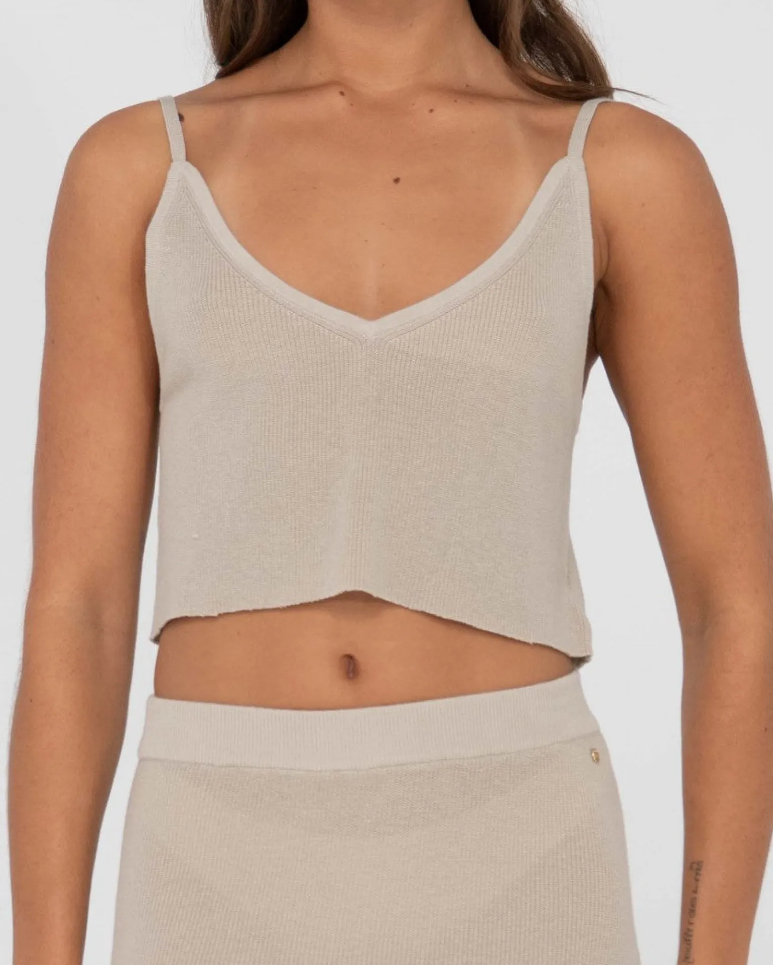 Ophelia Relaxed Knit Cropped Cami | Rusty Discount