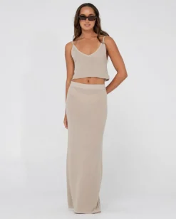Ophelia Relaxed Knit Cropped Cami | Rusty Best Sale