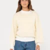 Ora Relaxed Fit Mock Neck Knit | Rusty Hot