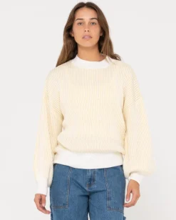 Ora Relaxed Fit Mock Neck Knit | Rusty Hot