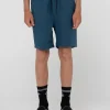 Overtone Linen Elastic Short Boys | Rusty Discount