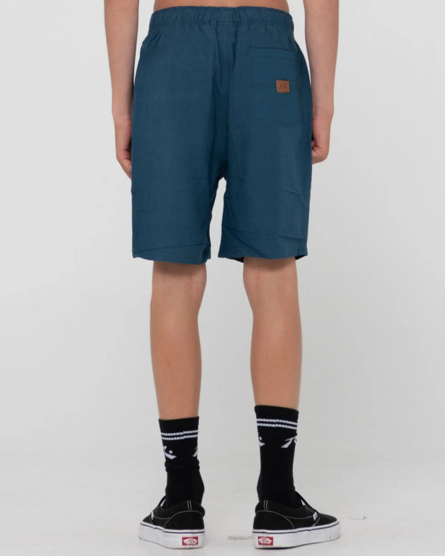Overtone Linen Elastic Short Boys | Rusty Sale