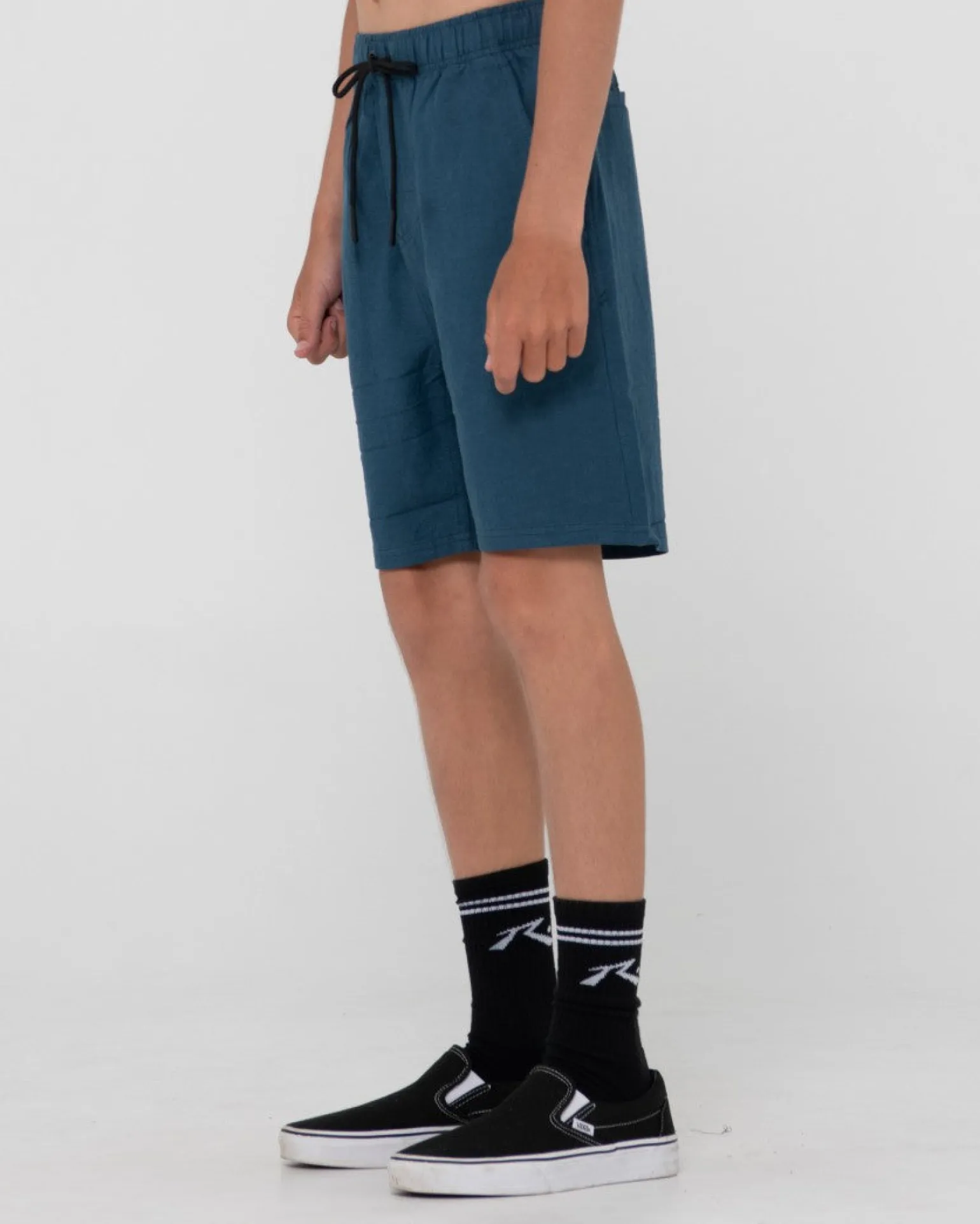 Overtone Linen Elastic Short Boys | Rusty Sale