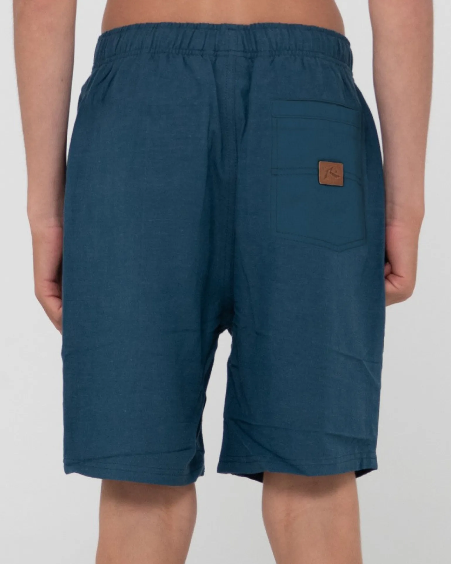 Overtone Linen Elastic Short Boys | Rusty Discount