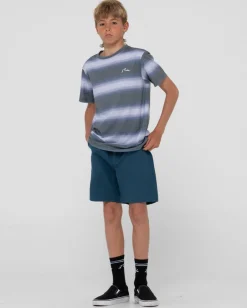 Overtone Linen Elastic Short Boys | Rusty Sale