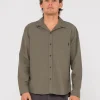 Overtone Long Sleeve Linen Shirt | Rusty Best