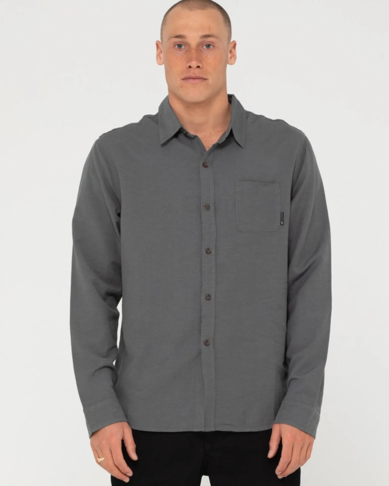 Overtone Long Sleeve Linen Shirt | Rusty Outlet