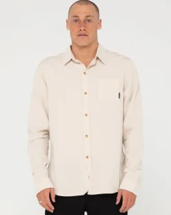 Overtone Long Sleeve Linen Shirt | Rusty Outlet