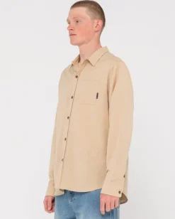 Overtone Long Sleeve Linen Shirt | Rusty Outlet