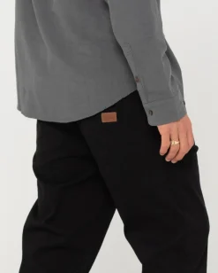 Overtone Long Sleeve Linen Shirt | Rusty Outlet