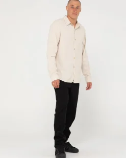 Overtone Long Sleeve Linen Shirt | Rusty Outlet