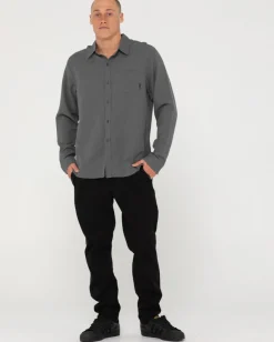 Overtone Long Sleeve Linen Shirt | Rusty Outlet