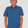 Overtone Short Sleeve Linen Shirt | Rusty Outlet