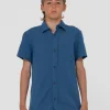 Overtone Short Sleeve Linen Shirt Boys | Rusty Cheap