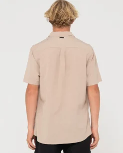 Overtone Short Sleeve Linen Shirt | Rusty Sale