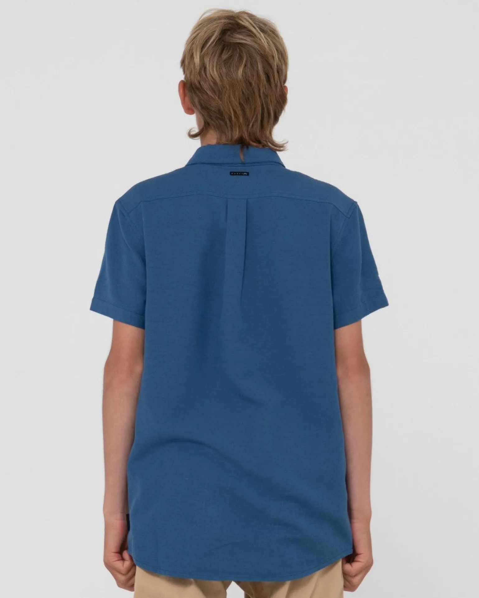 Overtone Short Sleeve Linen Shirt Boys | Rusty Cheap