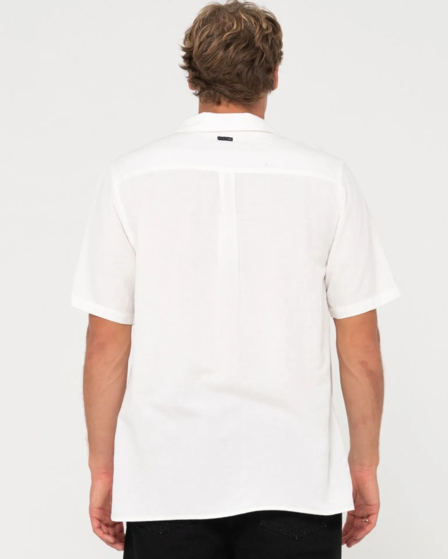Overtone Short Sleeve Linen Shirt | Rusty Best