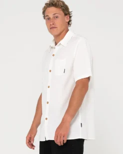 Overtone Short Sleeve Linen Shirt | Rusty Best