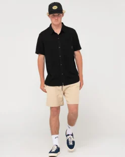 Overtone Short Sleeve Linen Shirt | Rusty Best