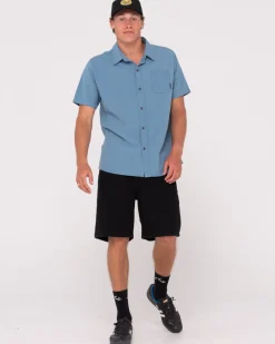 Overtone Short Sleeve Linen Shirt Boys | Rusty New