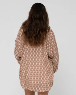 Panama Printed Oversized Long Sleeve Shirt | Rusty Hot