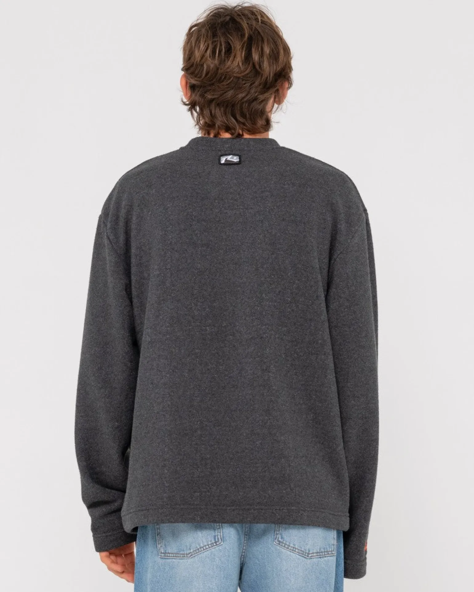 Party Of One Embroidered Rib Crew | Rusty Hot