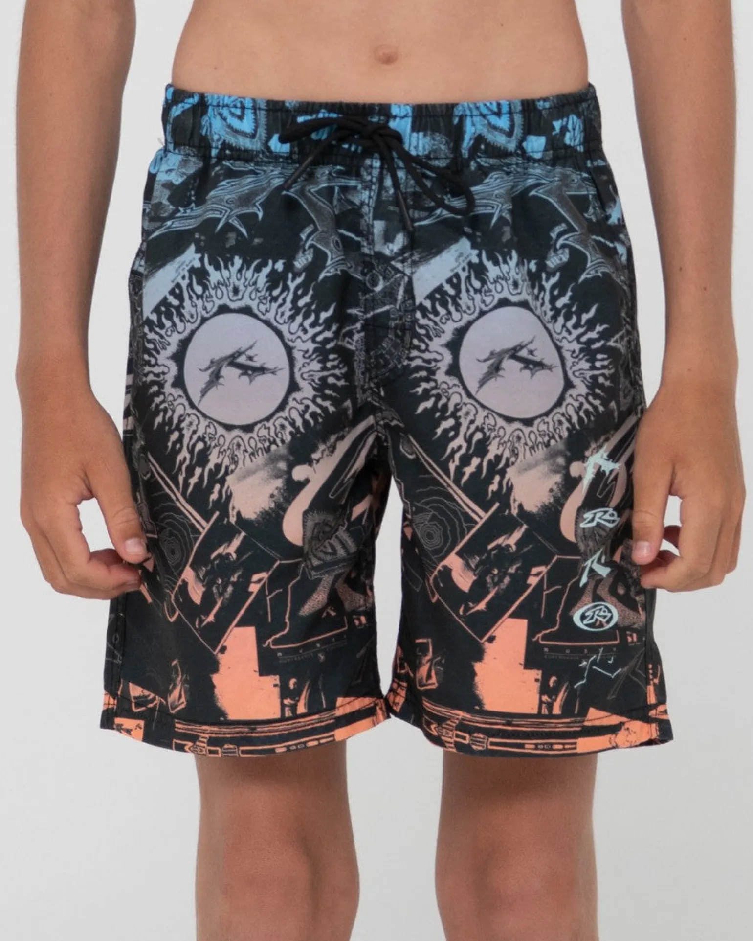 Paste Up Printed Elastic Boardshort Boys | Rusty Discount