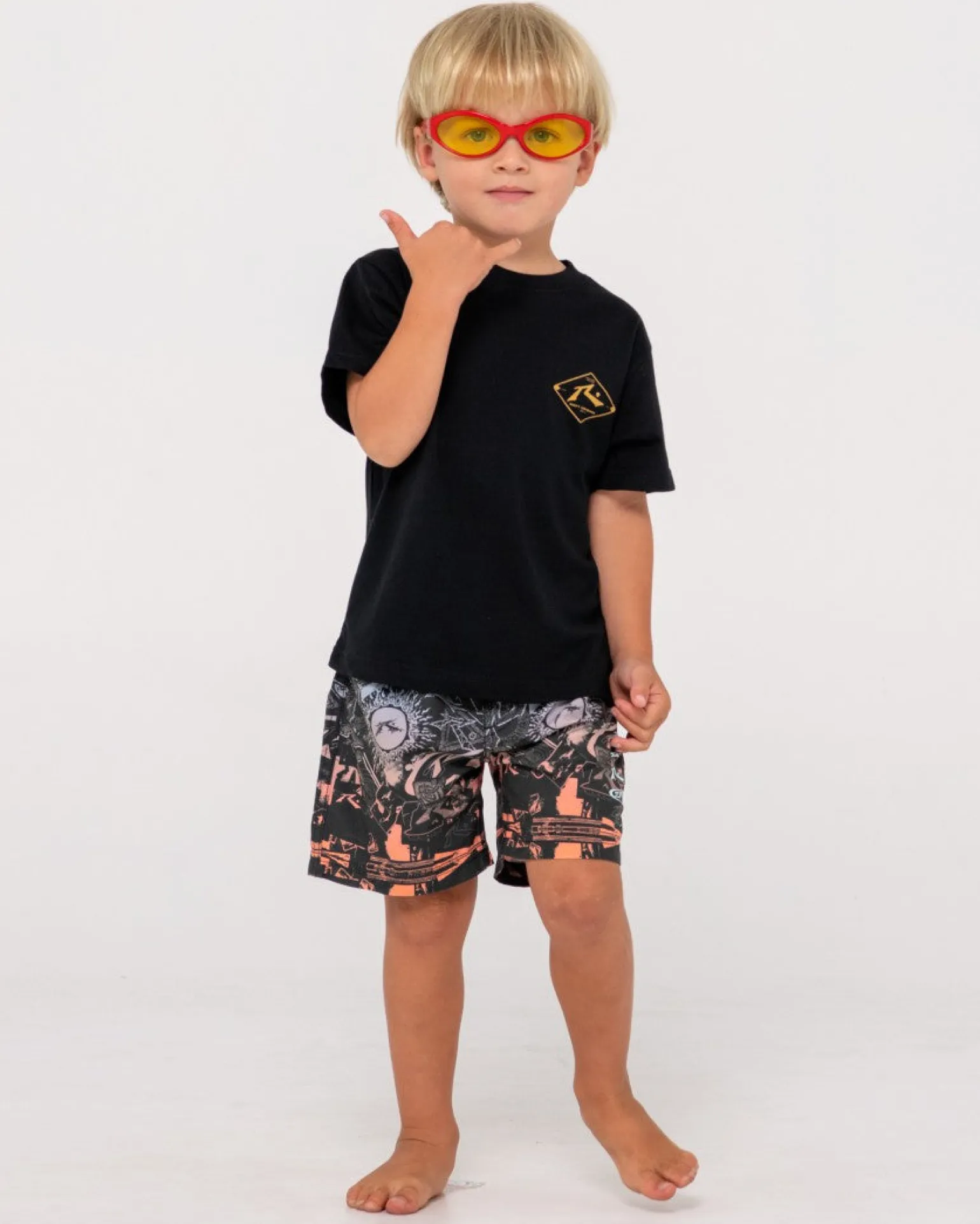 Paste Up Printed Elastic Boardshort Runts | Rusty Store