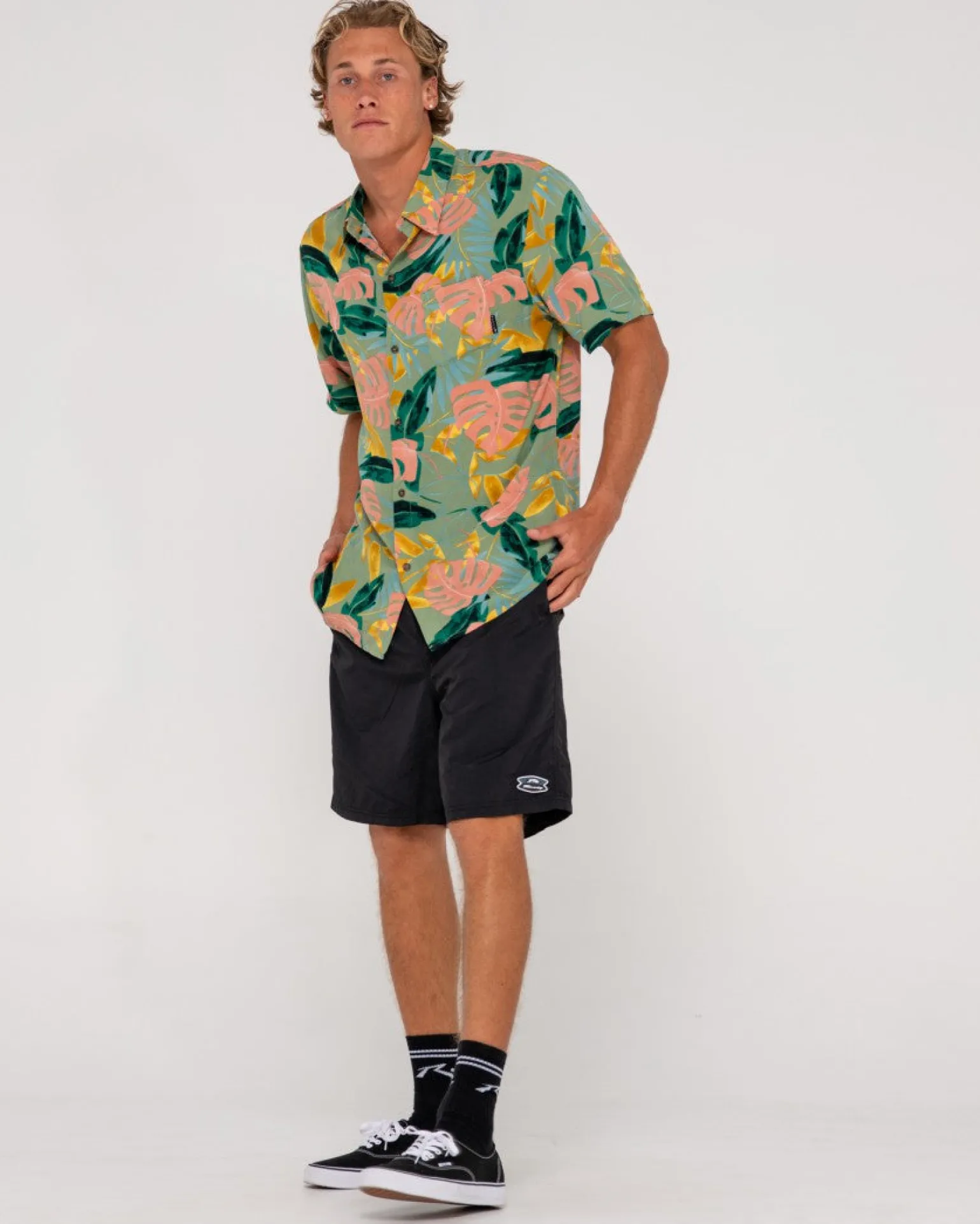 Pastel Paradise Relaxed Fit Short Sleeve Shirt | Rusty Shop