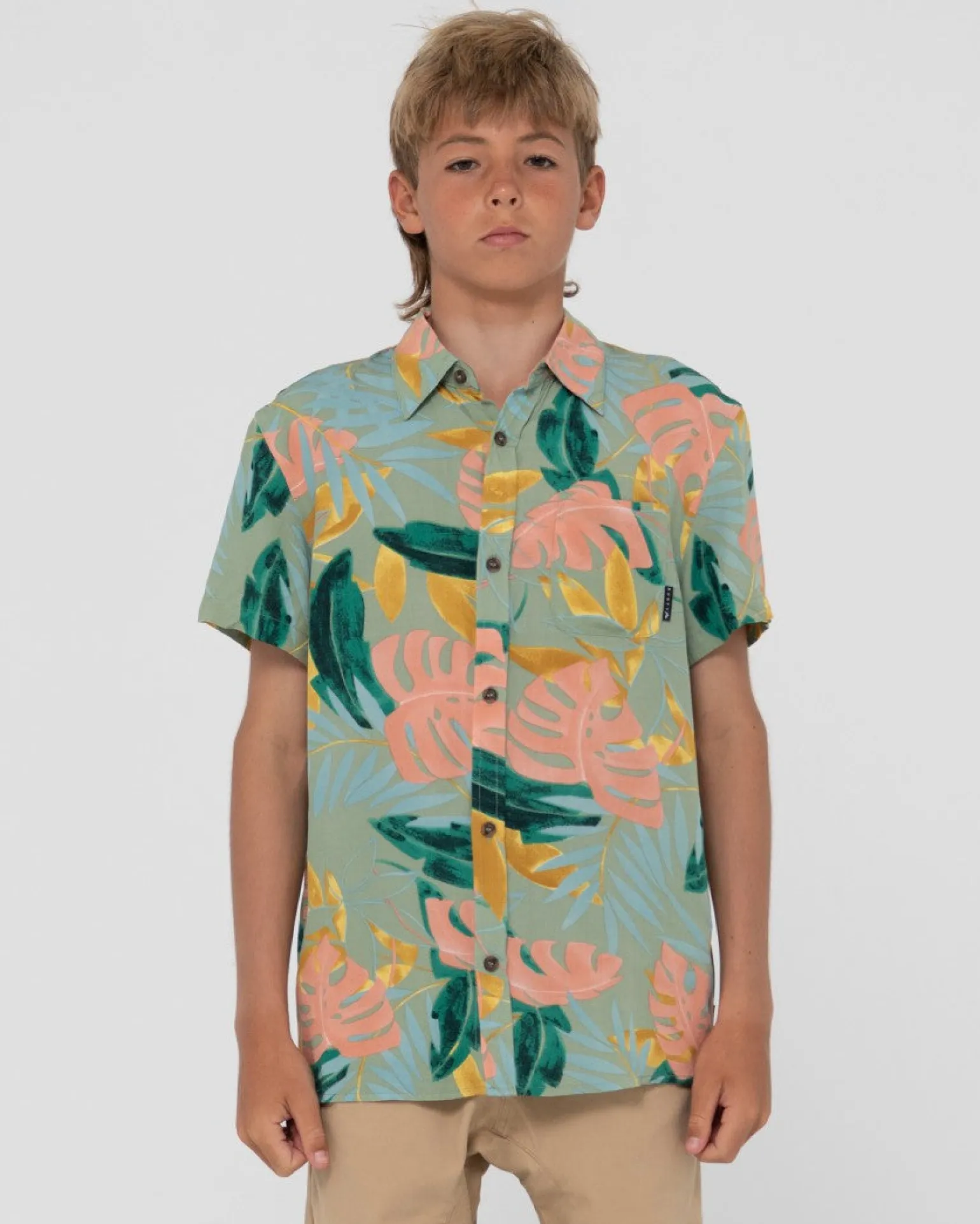 Pastel Paradise Short Sleeve Shirt Boys | Rusty Store