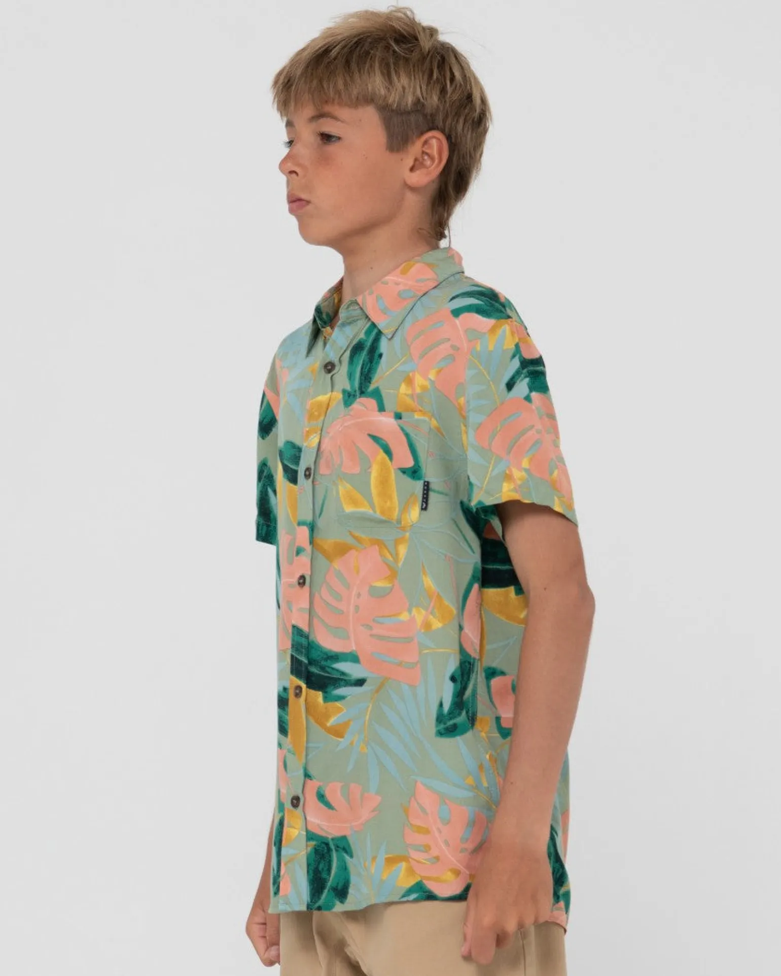 Pastel Paradise Short Sleeve Shirt Boys | Rusty Store