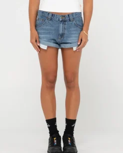 Pheonix Low Rise Mini Denim Short | Rusty Online