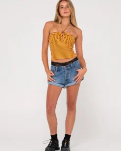 Pheonix Low Rise Mini Denim Short | Rusty Online
