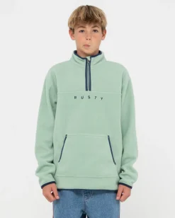 Polarized 1/4 Zip Polar Fleece Boys | Rusty Best Sale