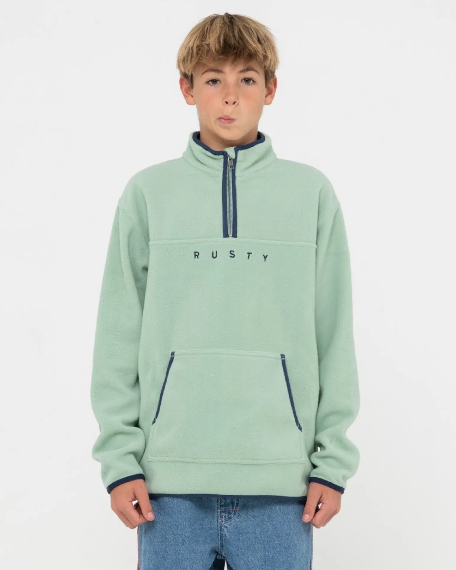 Polarized 1/4 Zip Polar Fleece Boys | Rusty Best Sale