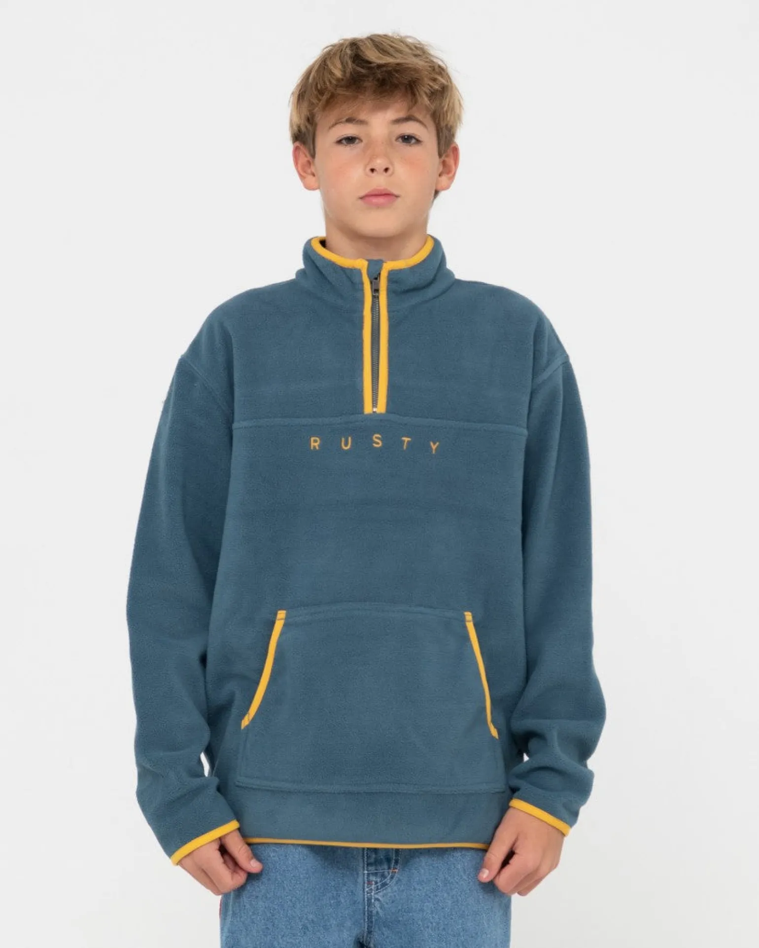 Polarized 1/4 Zip Polar Fleece Boys | Rusty Sale
