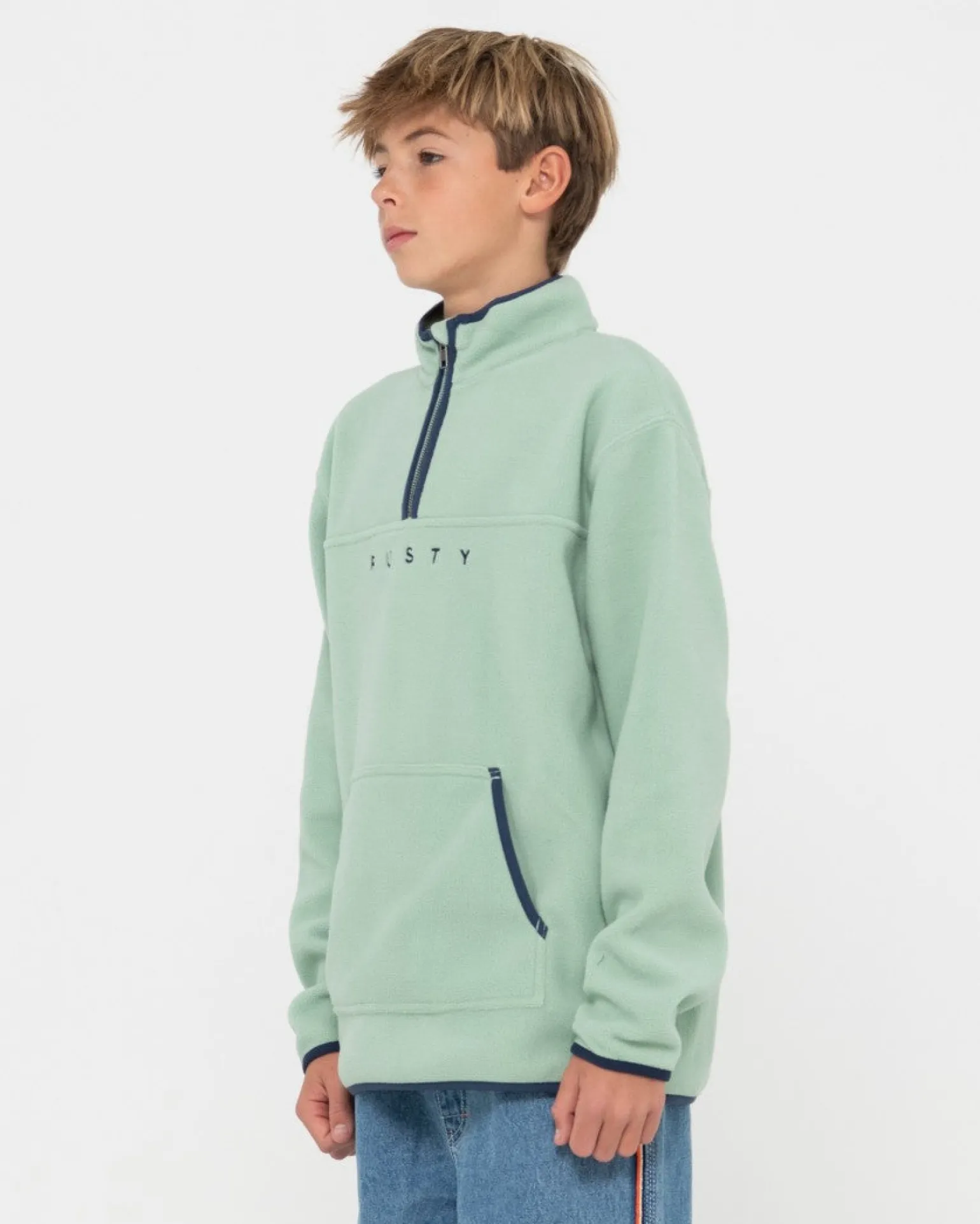 Polarized 1/4 Zip Polar Fleece Boys | Rusty Best Sale