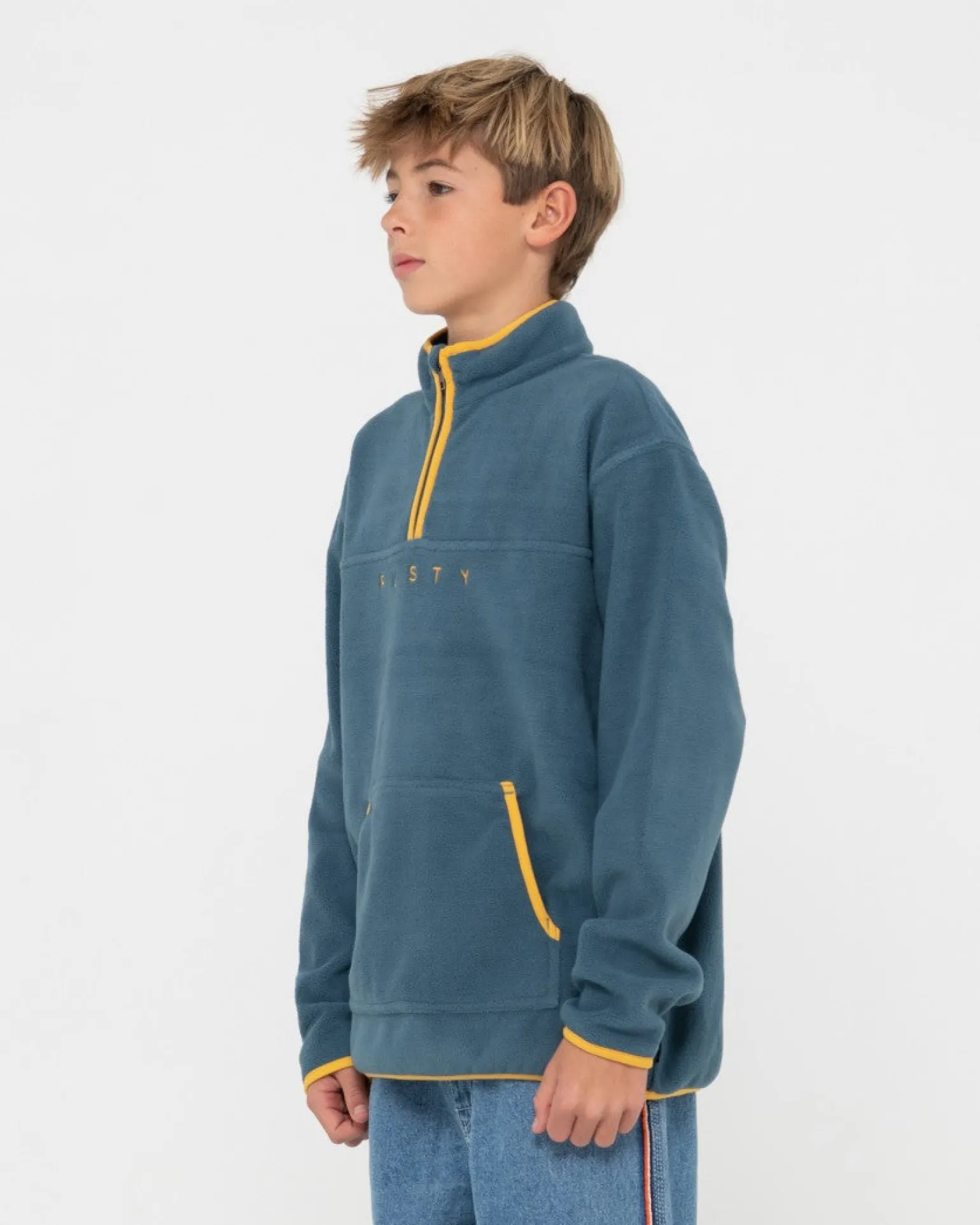 Polarized 1/4 Zip Polar Fleece Boys | Rusty Sale