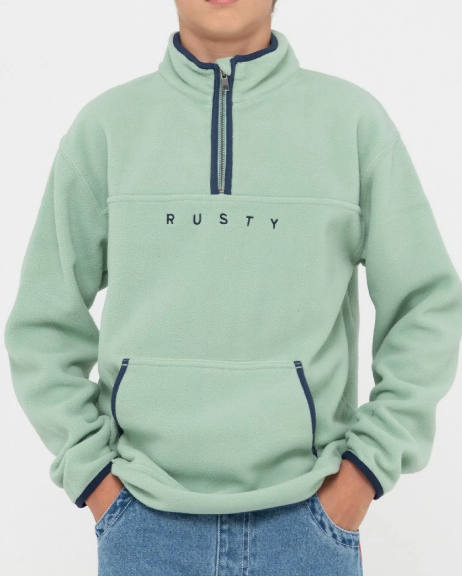 Polarized 1/4 Zip Polar Fleece Boys | Rusty Best Sale